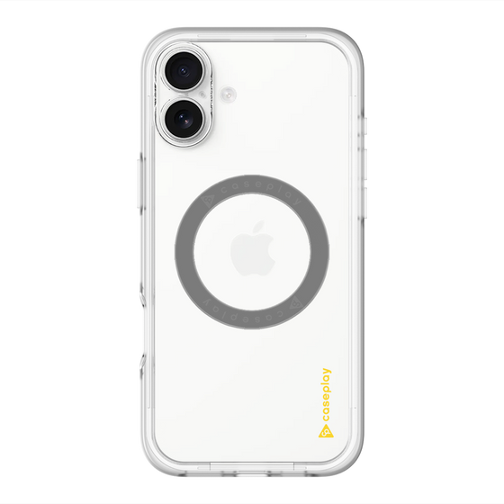スリムプロテクションプレミアムケース with MagSafe［ オリジナル - caseplayロゴ - イエロー/B ］