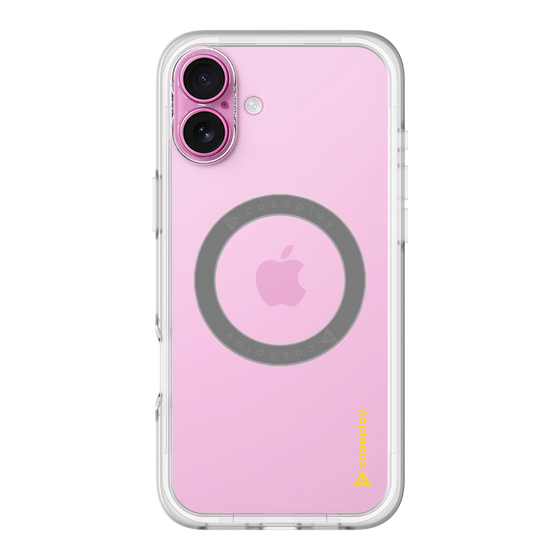 スリムプロテクションプレミアムケース with MagSafe［ オリジナル - caseplayロゴ - イエロー/B ］