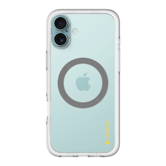 スリムプロテクションプレミアムケース with MagSafe［ オリジナル - caseplayロゴ - イエロー/B ］