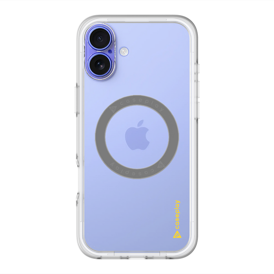 スリムプロテクションプレミアムケース with MagSafe［ オリジナル - caseplayロゴ - イエロー/B ］