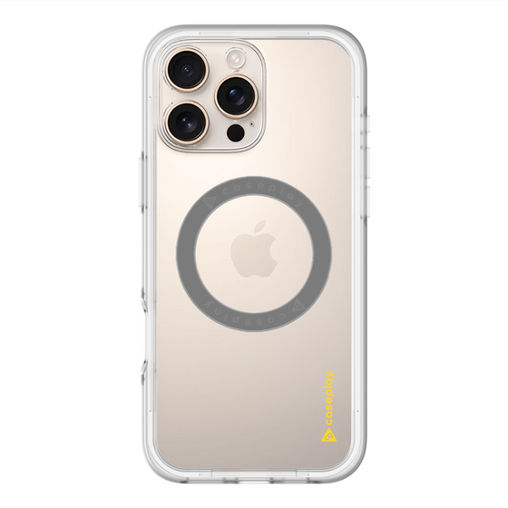 スリムプロテクションプレミアムケース with MagSafe［ オリジナル - caseplayロゴ - イエロー/B ］