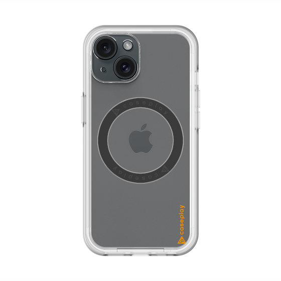 スリムプロテクションプレミアムケース with MagSafe［ オリジナル - caseplayロゴ - オレンジ/B ］