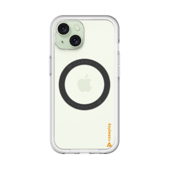 スリムプロテクションプレミアムケース with MagSafe［ オリジナル - caseplayロゴ - オレンジ/B ］