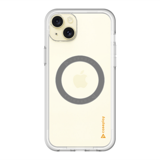 スリムプロテクションプレミアムケース with MagSafe［ オリジナル - caseplayロゴ - オレンジ/B ］