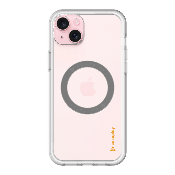 スリムプロテクションプレミアムケース with MagSafe［ オリジナル - caseplayロゴ - オレンジ/B ］