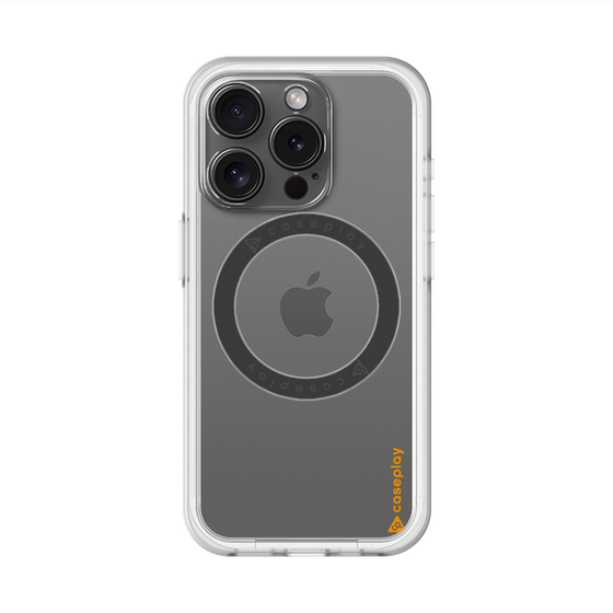 スリムプロテクションプレミアムケース with MagSafe［ オリジナル - caseplayロゴ - オレンジ/B ］