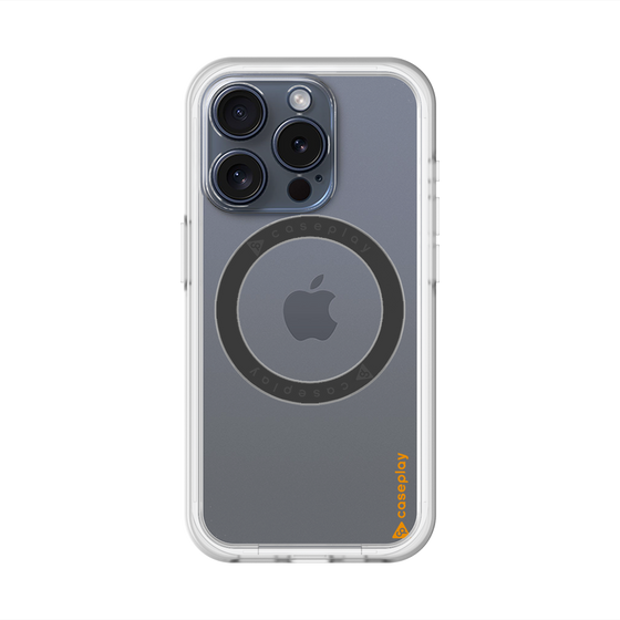 スリムプロテクションプレミアムケース with MagSafe［ オリジナル - caseplayロゴ - オレンジ/B ］