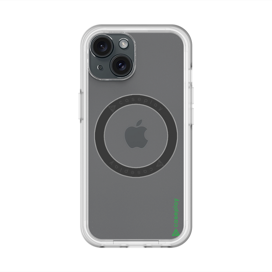 スリムプロテクションプレミアムケース with MagSafe［ オリジナル - caseplayロゴ - グリーン/B ］