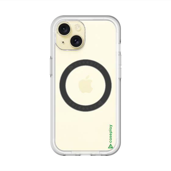 スリムプロテクションプレミアムケース with MagSafe［ オリジナル - caseplayロゴ - グリーン/B ］