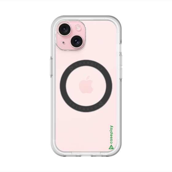 スリムプロテクションプレミアムケース with MagSafe［ オリジナル - caseplayロゴ - グリーン/B ］