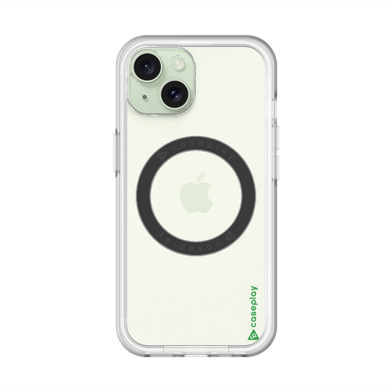 スリムプロテクションプレミアムケース with MagSafe［ オリジナル - caseplayロゴ - グリーン/B ］