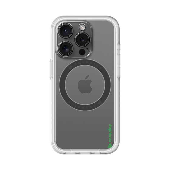 スリムプロテクションプレミアムケース with MagSafe［ オリジナル - caseplayロゴ - グリーン/B ］