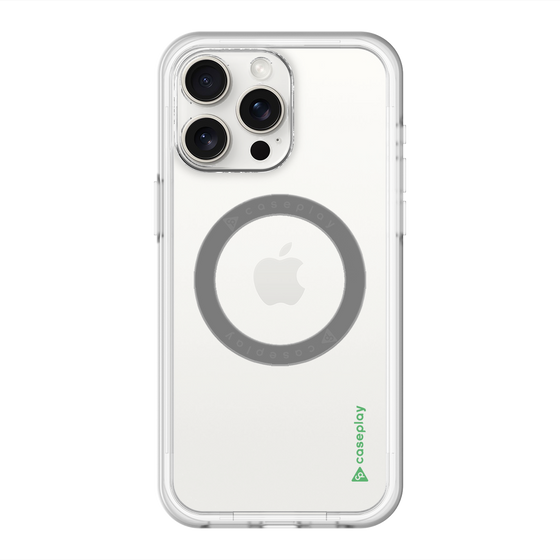 スリムプロテクションプレミアムケース with MagSafe［ オリジナル - caseplayロゴ - グリーン/B ］