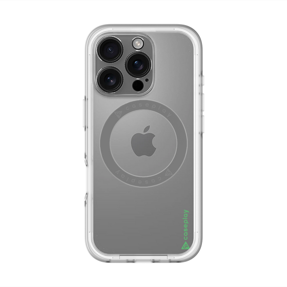 スリムプロテクションプレミアムケース with MagSafe［ オリジナル - caseplayロゴ - グリーン/B ］