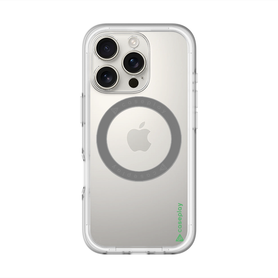 スリムプロテクションプレミアムケース with MagSafe［ オリジナル - caseplayロゴ - グリーン/B ］
