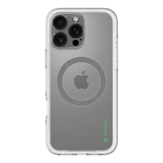 スリムプロテクションプレミアムケース with MagSafe［ オリジナル - caseplayロゴ - グリーン/B ］