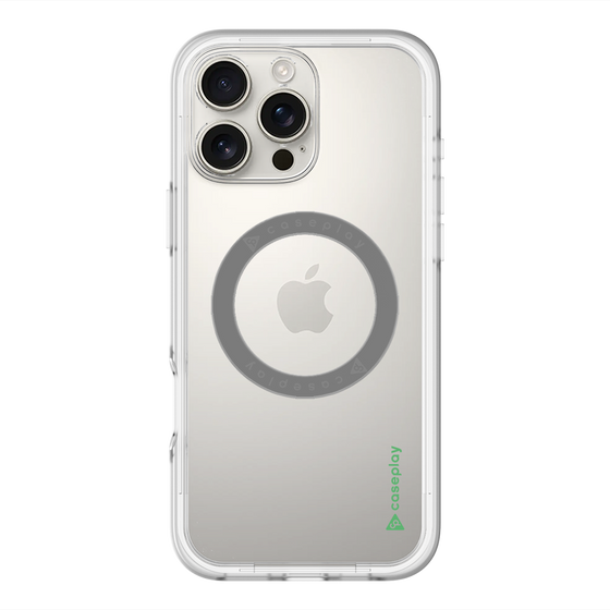 スリムプロテクションプレミアムケース with MagSafe［ オリジナル - caseplayロゴ - グリーン/B ］