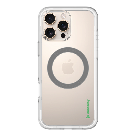スリムプロテクションプレミアムケース with MagSafe［ オリジナル - caseplayロゴ - グリーン/B ］