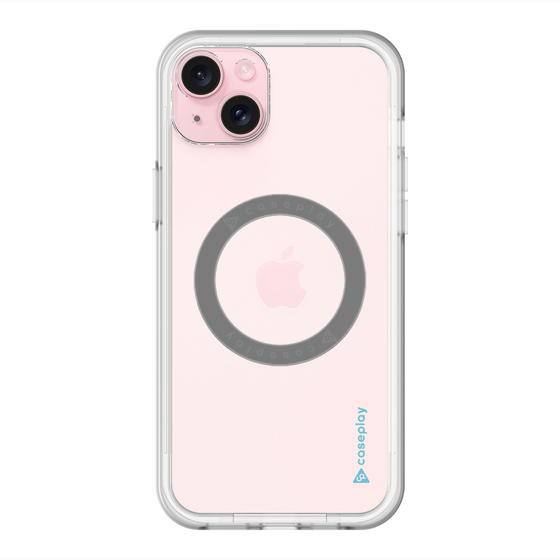 スリムプロテクションプレミアムケース with MagSafe［ オリジナル - caseplayロゴ - ライトブルー/B ］