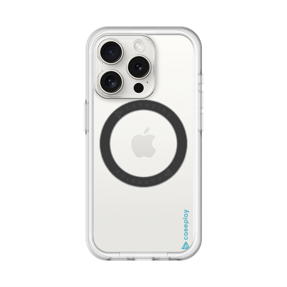 スリムプロテクションプレミアムケース with MagSafe［ オリジナル - caseplayロゴ - ライトブルー/B ］