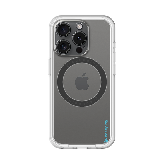 スリムプロテクションプレミアムケース with MagSafe［ オリジナル - caseplayロゴ - ライトブルー/B ］