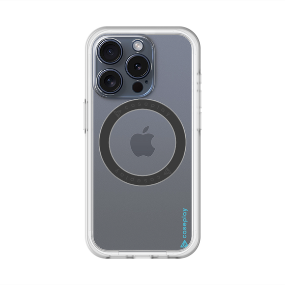 スリムプロテクションプレミアムケース with MagSafe［ オリジナル - caseplayロゴ - ライトブルー/B ］