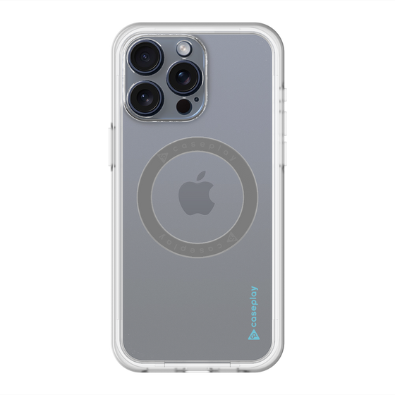 スリムプロテクションプレミアムケース with MagSafe［ オリジナル - caseplayロゴ - ライトブルー/B ］