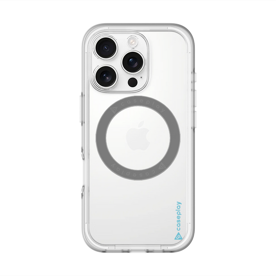 スリムプロテクションプレミアムケース with MagSafe［ オリジナル - caseplayロゴ - ライトブルー/B ］