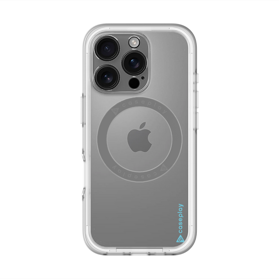 スリムプロテクションプレミアムケース with MagSafe［ オリジナル - caseplayロゴ - ライトブルー/B ］