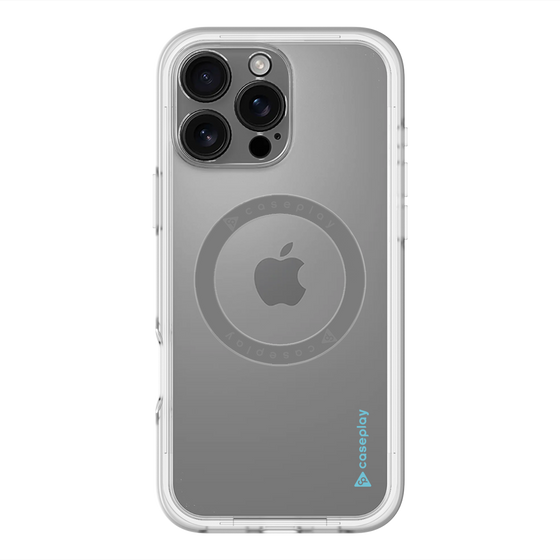 スリムプロテクションプレミアムケース with MagSafe［ オリジナル - caseplayロゴ - ライトブルー/B ］