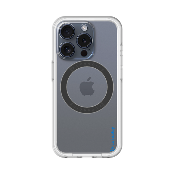 スリムプロテクションプレミアムケース with MagSafe［ オリジナル - caseplayロゴ - ブルー/B ］