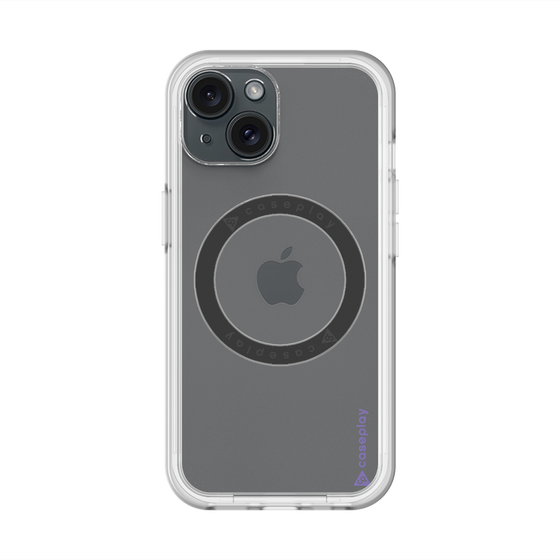 スリムプロテクションプレミアムケース with MagSafe［ オリジナル - caseplayロゴ - パープル/B ］