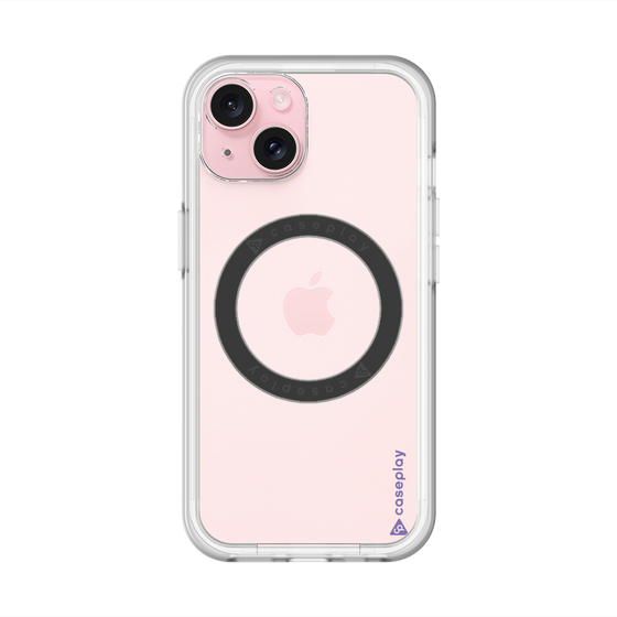 スリムプロテクションプレミアムケース with MagSafe［ オリジナル - caseplayロゴ - パープル/B ］