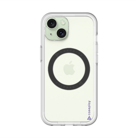 スリムプロテクションプレミアムケース with MagSafe［ オリジナル - caseplayロゴ - パープル/B ］