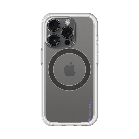 スリムプロテクションプレミアムケース with MagSafe［ オリジナル - caseplayロゴ - パープル/B ］