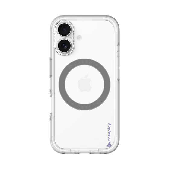 スリムプロテクションプレミアムケース with MagSafe［ オリジナル - caseplayロゴ - パープル/B ］