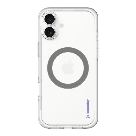 スリムプロテクションプレミアムケース with MagSafe［ オリジナル - caseplayロゴ - パープル/B ］