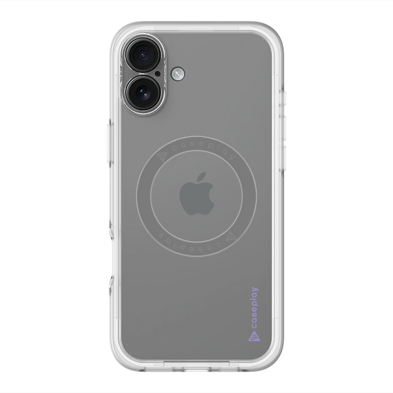 スリムプロテクションプレミアムケース with MagSafe［ オリジナル - caseplayロゴ - パープル/B ］