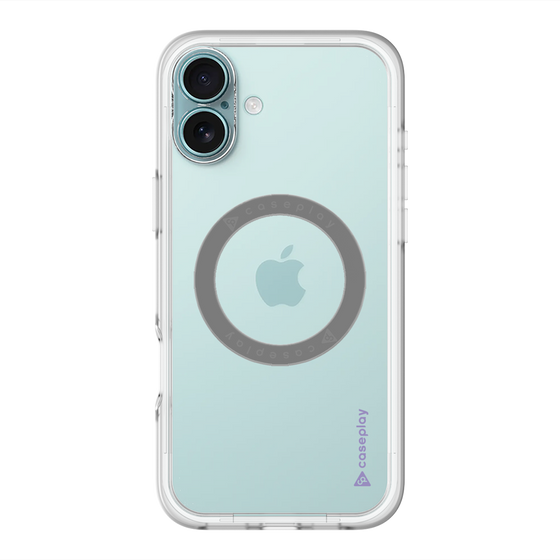 スリムプロテクションプレミアムケース with MagSafe［ オリジナル - caseplayロゴ - パープル/B ］