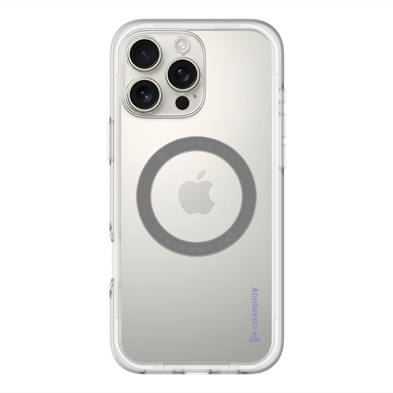 スリムプロテクションプレミアムケース with MagSafe［ オリジナル - caseplayロゴ - パープル/B ］