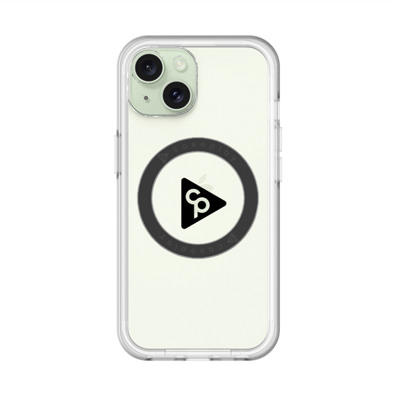 スリムプロテクションプレミアムケース with MagSafe［ オリジナル - caseplayロゴ - ブラック/C ］