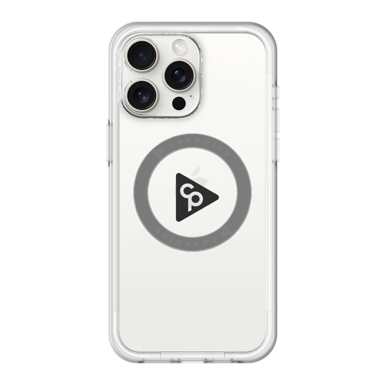 スリムプロテクションプレミアムケース with MagSafe［ オリジナル - caseplayロゴ - ブラック/C ］