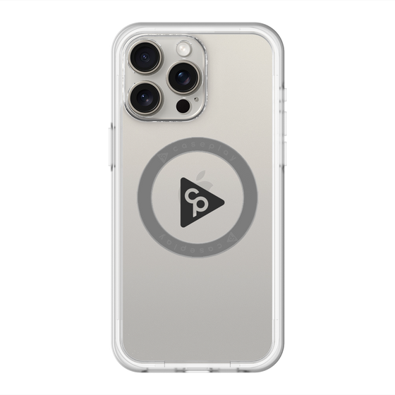スリムプロテクションプレミアムケース with MagSafe［ オリジナル - caseplayロゴ - ブラック/C ］