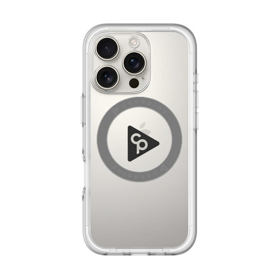 スリムプロテクションプレミアムケース with MagSafe［ オリジナル - caseplayロゴ - ブラック/C ］