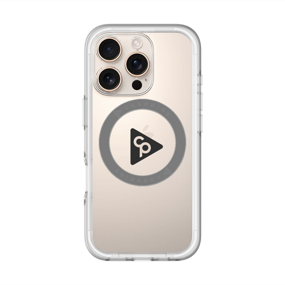 スリムプロテクションプレミアムケース with MagSafe［ オリジナル - caseplayロゴ - ブラック/C ］