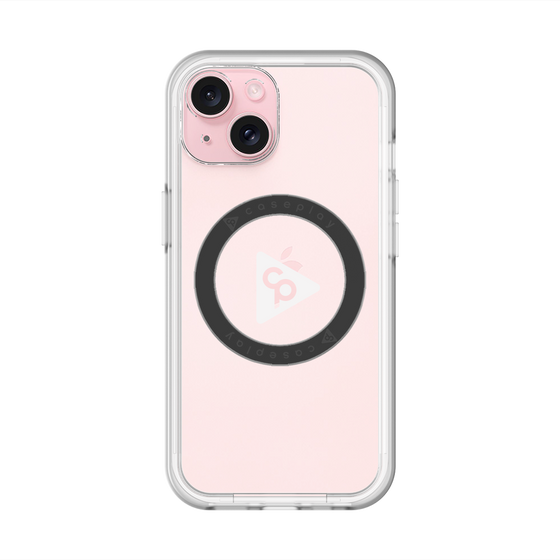 スリムプロテクションプレミアムケース with MagSafe［ オリジナル - caseplayロゴ - ホワイト/C ］