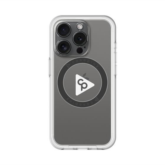 スリムプロテクションプレミアムケース with MagSafe［ オリジナル - caseplayロゴ - ホワイト/C ］