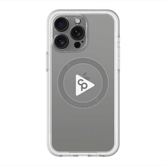 スリムプロテクションプレミアムケース with MagSafe［ オリジナル - caseplayロゴ - ホワイト/C ］