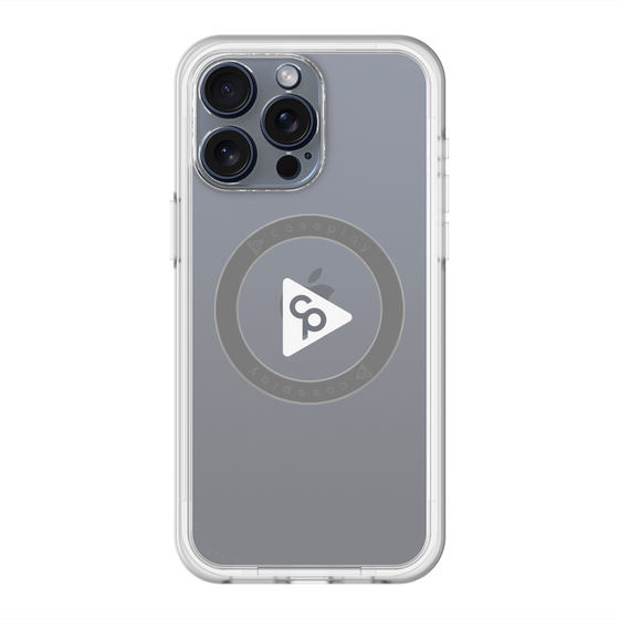 スリムプロテクションプレミアムケース with MagSafe［ オリジナル - caseplayロゴ - ホワイト/C ］
