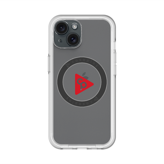 スリムプロテクションプレミアムケース with MagSafe［ オリジナル - caseplayロゴ - レッド/C ］
